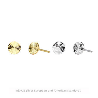 1 Pair Elegant Lady Geometric Plating Sterling Silver Ear Studs