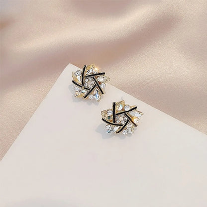 1 Pair Elegant Lady Heart Shape Flower Bow Knot Plating Alloy Drop Earrings