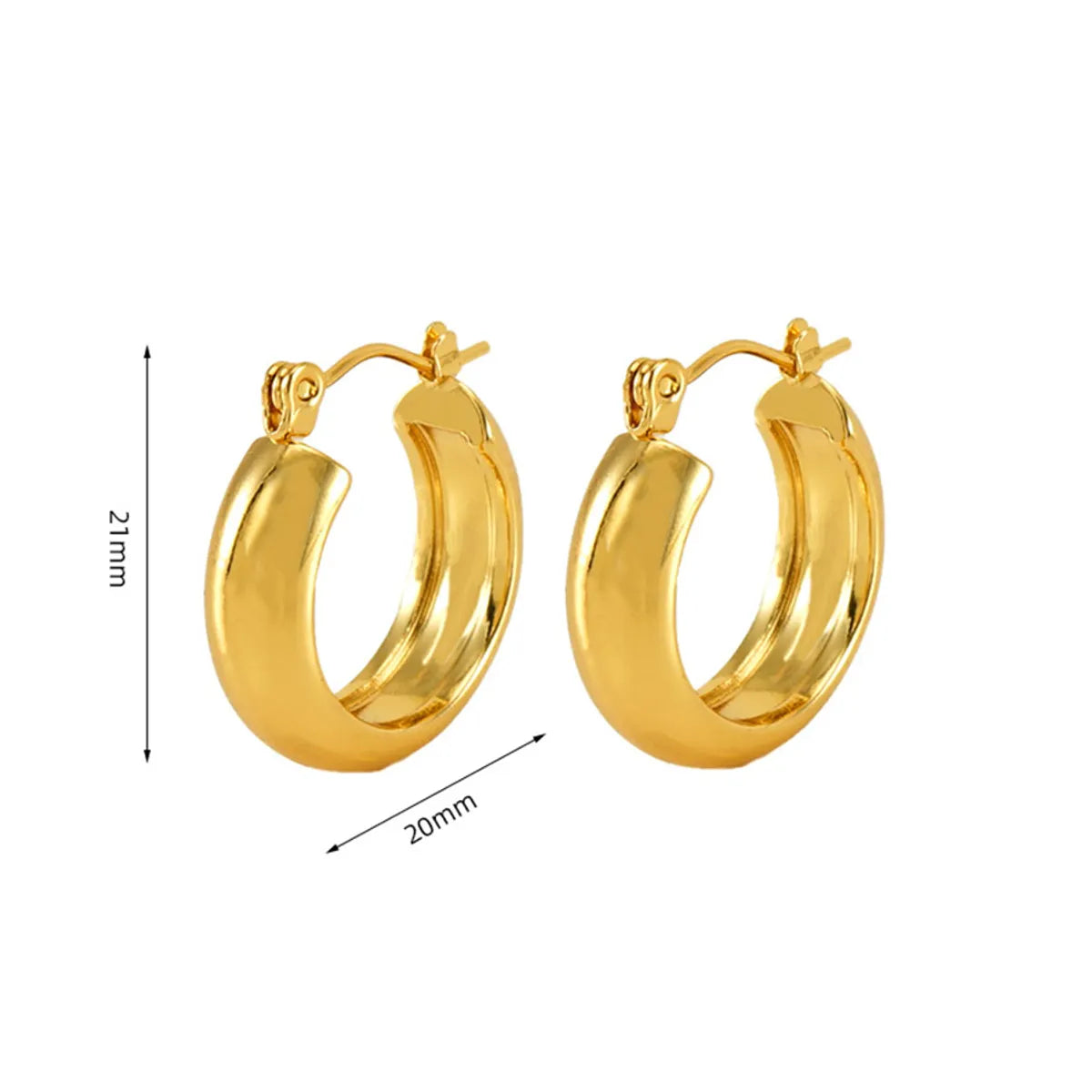 1 Pair Elegant Lady Modern Style C Shape Star Plating 316 Stainless Steel  Titanium Steel 18K Gold Plated Drop Earrings