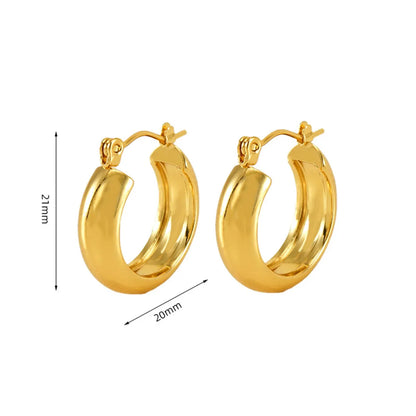 1 Pair Elegant Lady Modern Style C Shape Star Plating 316 Stainless Steel  Titanium Steel 18K Gold Plated Drop Earrings