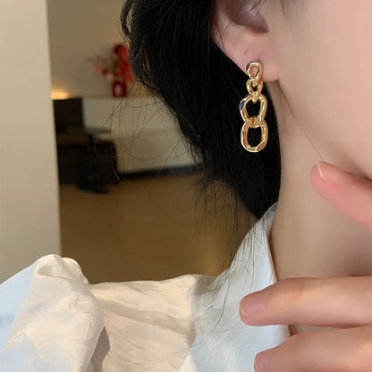 1 Pair Elegant Lady Modern Style Solid Color Alloy Drop Earrings