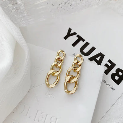 1 Pair Elegant Lady Modern Style Solid Color Alloy Drop Earrings