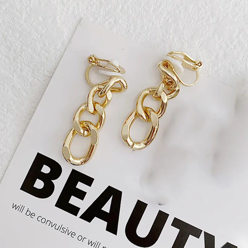 1 Pair Elegant Lady Modern Style Solid Color Alloy Drop Earrings