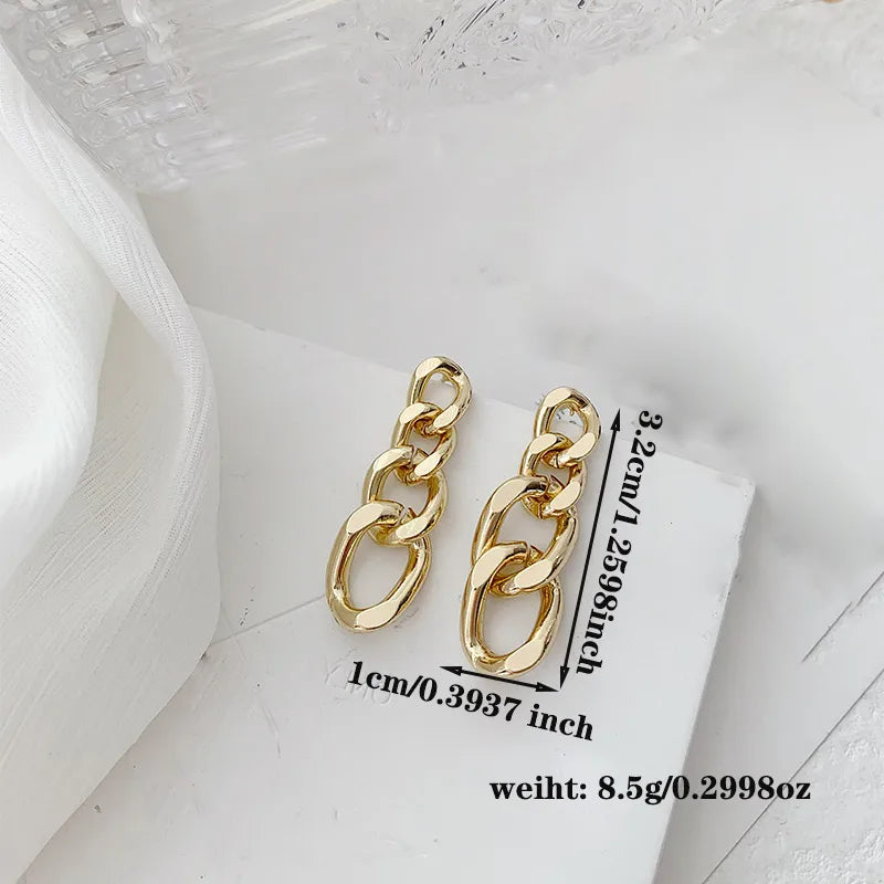 1 Pair Elegant Lady Modern Style Solid Color Alloy Drop Earrings