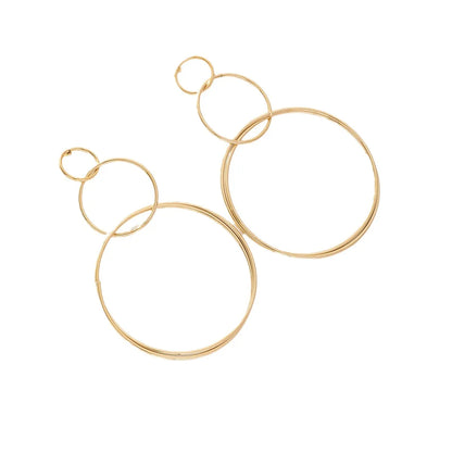 1 Pair Elegant Lady Round Flower Snake Plating 316 Stainless Steel  Titanium Steel 18K Gold Plated Drop Earrings