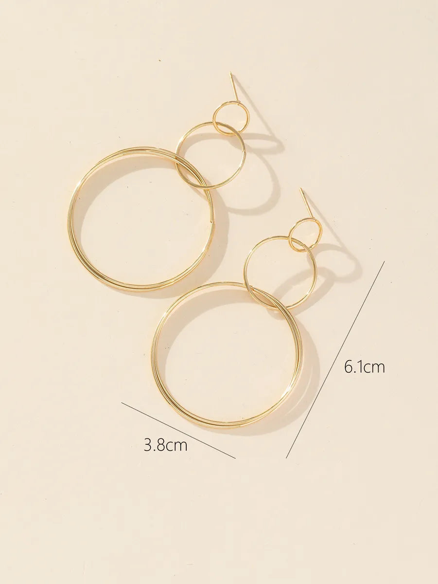 1 Pair Elegant Lady Round Flower Snake Plating 316 Stainless Steel  Titanium Steel 18K Gold Plated Drop Earrings