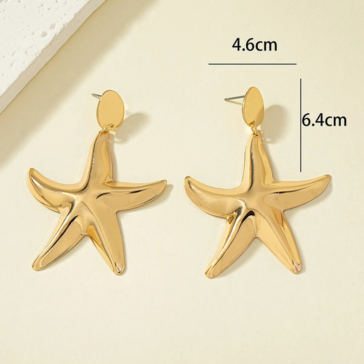 1 Pair Elegant Lady Starfish Plating Alloy Drop Earrings