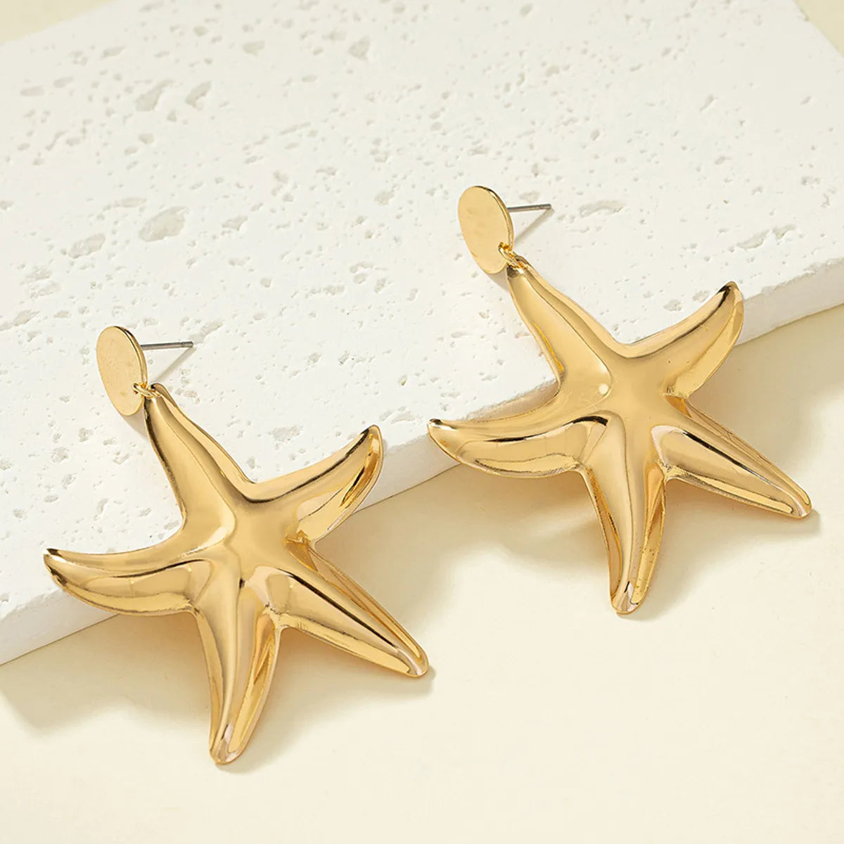 1 Pair Elegant Lady Starfish Plating Alloy Drop Earrings