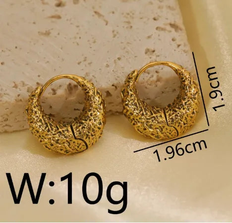 1 Pair Elegant Lady Streetwear Geometric Copper 14K Gold Plated Hoop Earrings