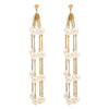 1 Pair Elegant Lady Streetwear Geometric Tassel Plating Artificial Pearl Alloy Drop Earrings