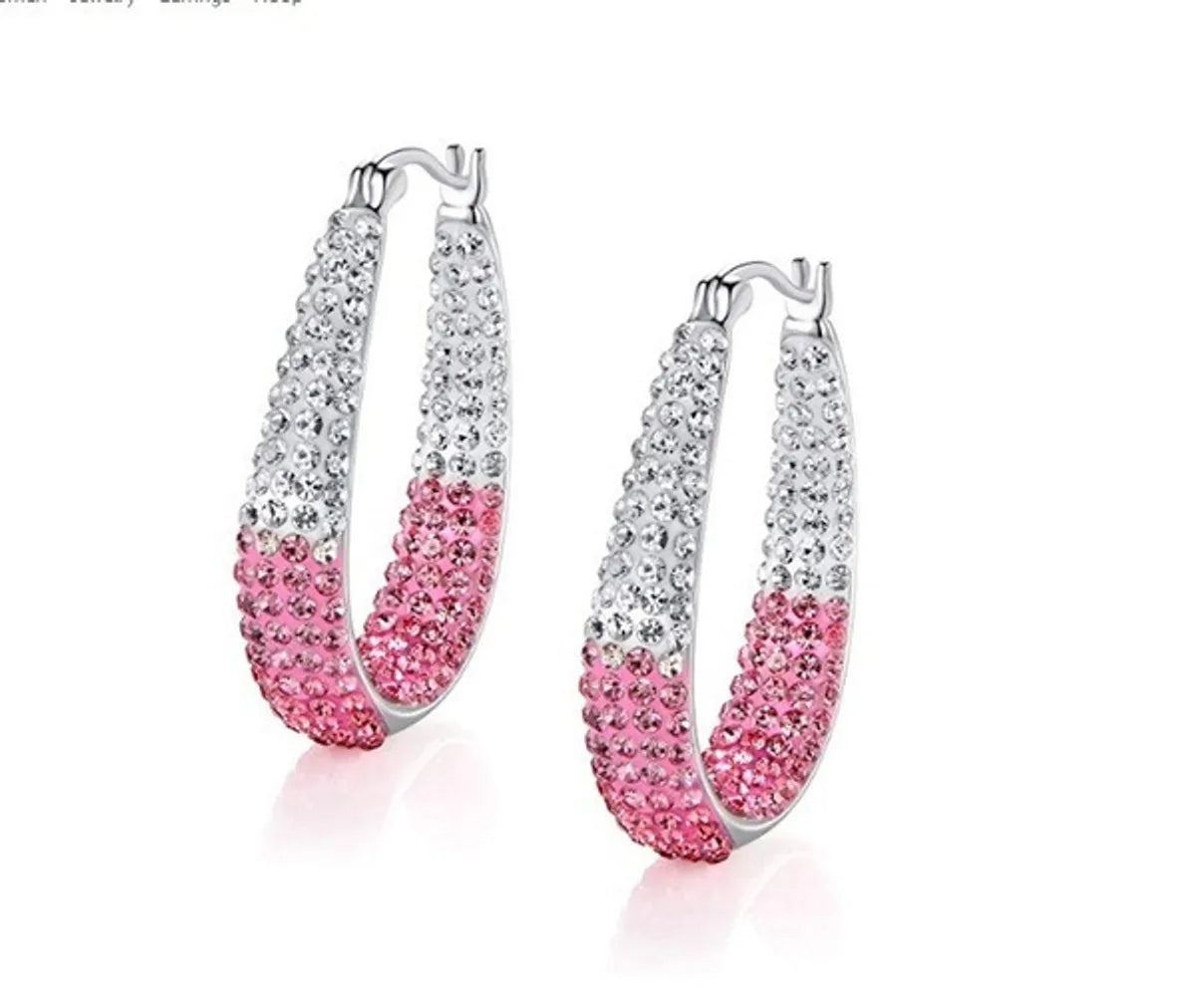 1 Pair Elegant Lady U Shape Plating Inlay Alloy Zircon Earrings