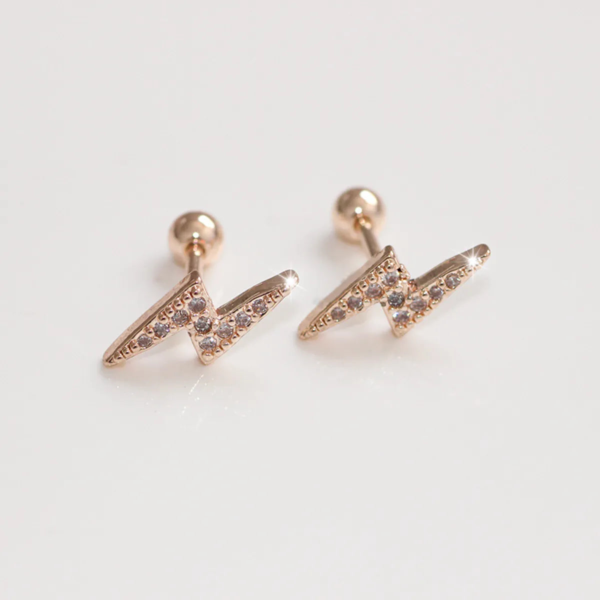 1 Pair Elegant Leaf Crown Plating Copper Zircon Ear Studs