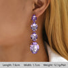 1 Pair Elegant Luxurious Bohemian Round Petal Plating Inlay Copper Alloy Zinc Alloy Rhinestones Glass Drop Earrings