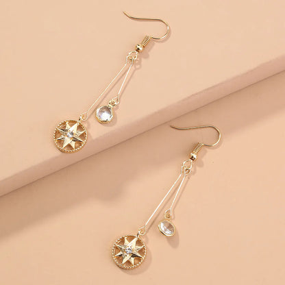 1 Pair Elegant Luxurious Flower Inlay Artificial Pearl Resin Copper Artificial Pearls Drop Earrings