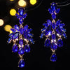 1 Pair Elegant Luxurious Geometric Plating Inlay Alloy Rhinestones Zircon Drop Earrings