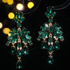 1 Pair Elegant Luxurious Geometric Plating Inlay Alloy Rhinestones Zircon Drop Earrings