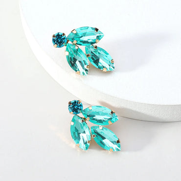 1 Pair Elegant Luxurious Korean Style Geometric Plating Inlay Copper Alloy Zircon Ear Studs