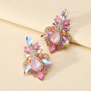 1 Pair Elegant Luxurious Lady Geometric Plating Inlay Zinc Alloy Rhinestones Ear Studs