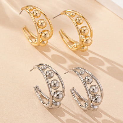 1 Pair Elegant Luxurious Other Ferroalloy Earrings