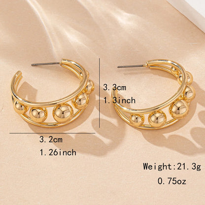 1 Pair Elegant Luxurious Other Ferroalloy Earrings