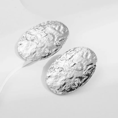 1 Pair Elegant Luxurious Oval Plating Alloy Gold Plated Silver Plated Ear Studs