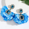 1 Pair Elegant Luxurious Queen Flower Plating Inlay Alloy Rhinestones K Gold Plated Drop Earrings