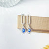 1 Pair Elegant Luxurious Simple Style Circle Plating Inlay Sterling Silver Gem Gold Plated Drop Earrings