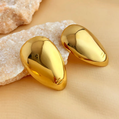 1 Pair Elegant Luxurious Simple Style Geometric Plating 304 Stainless Steel 18K Gold Plated Ear Studs