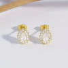 1 Pair Elegant Luxurious Simple Style Water Droplets Daisy Plating Copper 18K Gold Plated Gold Plated Ear Studs