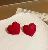 1 Pair Elegant Modern Style Heart Shape Stoving Varnish Alloy Ear Studs