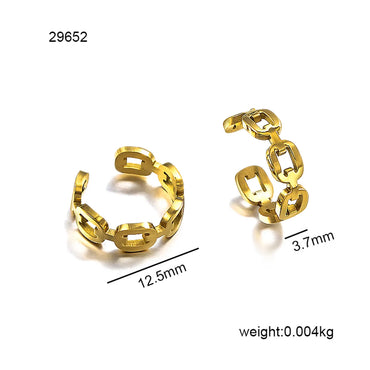 1 Pair Elegant Modern Style Simple Style Geometric Plating 304 Stainless Steel 18K Gold Plated Ear Cuffs