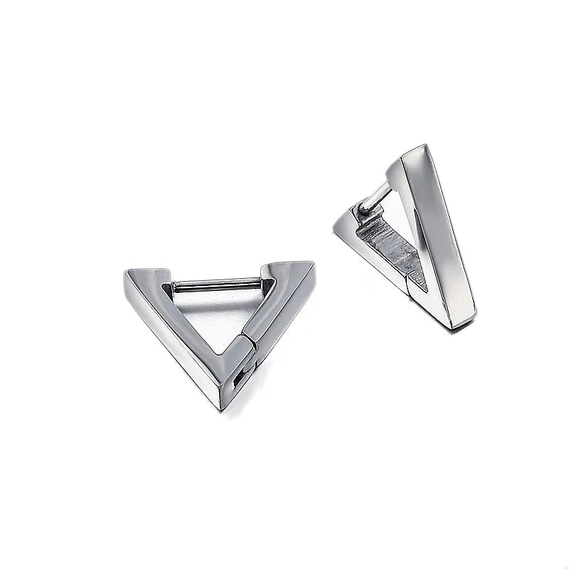 1 Pair Elegant Modern Style Simple Style Triangle Plating 304 Stainless Steel 18K Gold Plated Earrings