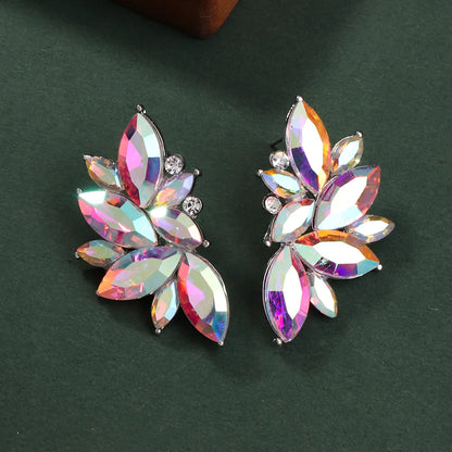 1 Pair Elegant Modern Style Streetwear Irregular Inlay Alloy Rhinestones Ear Studs