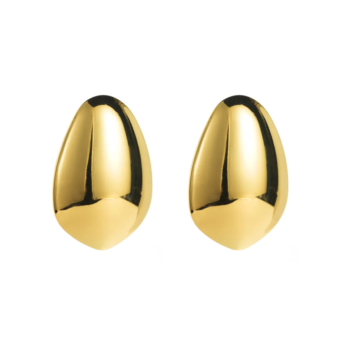 1 Pair Elegant Oval Plating Alloy Ear Studs