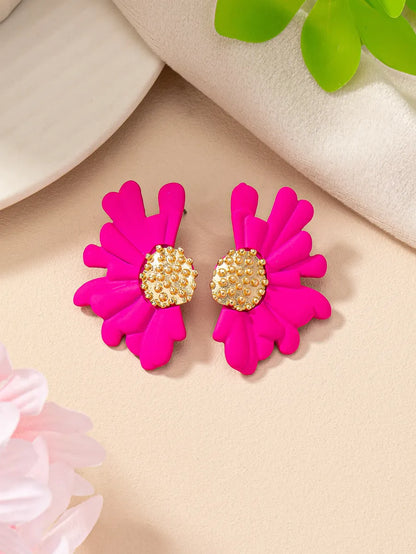 1 Pair Elegant Pastoral Flower Ferroalloy Ear Studs