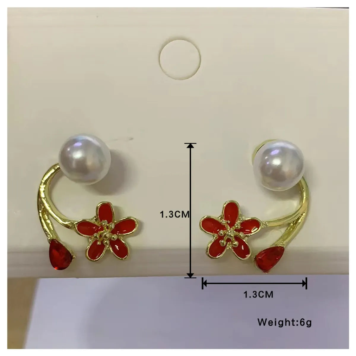 1 Pair Elegant Pastoral Flower Plating Inlay Alloy Artificial Gemstones Gold Plated Ear Studs