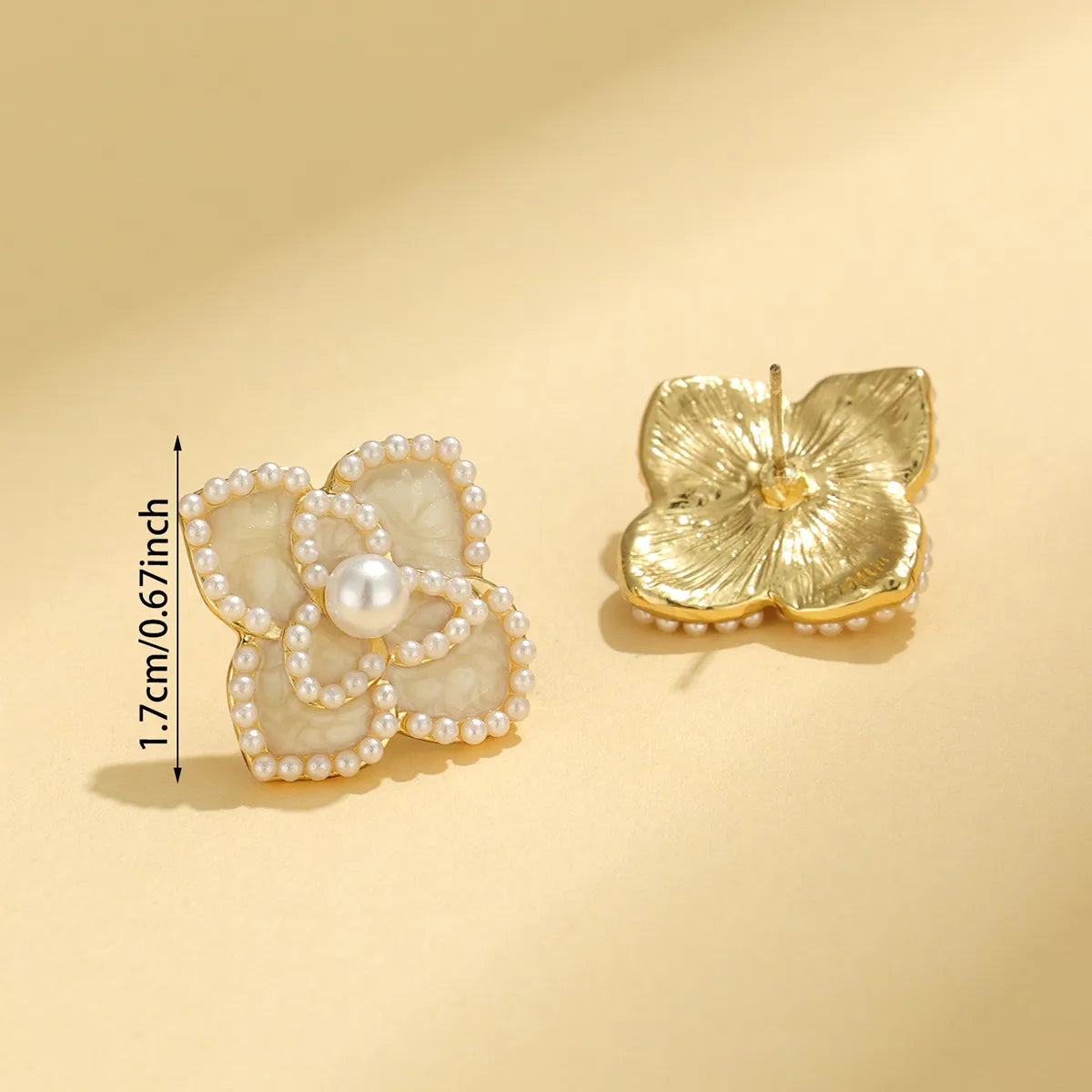 1 Pair Elegant Pastoral Leaves Heart Shape Flower Tassel Inlay Synthetic Resin Rhinestones Gold Plated Silver Plated Drop Earrings