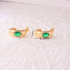 1 Pair Elegant Pastoral Stone Inlay 304 Stainless Steel Turquoise Ear Studs