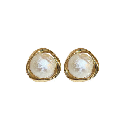 1 Pair Elegant Pearl Alloy Ear Studs