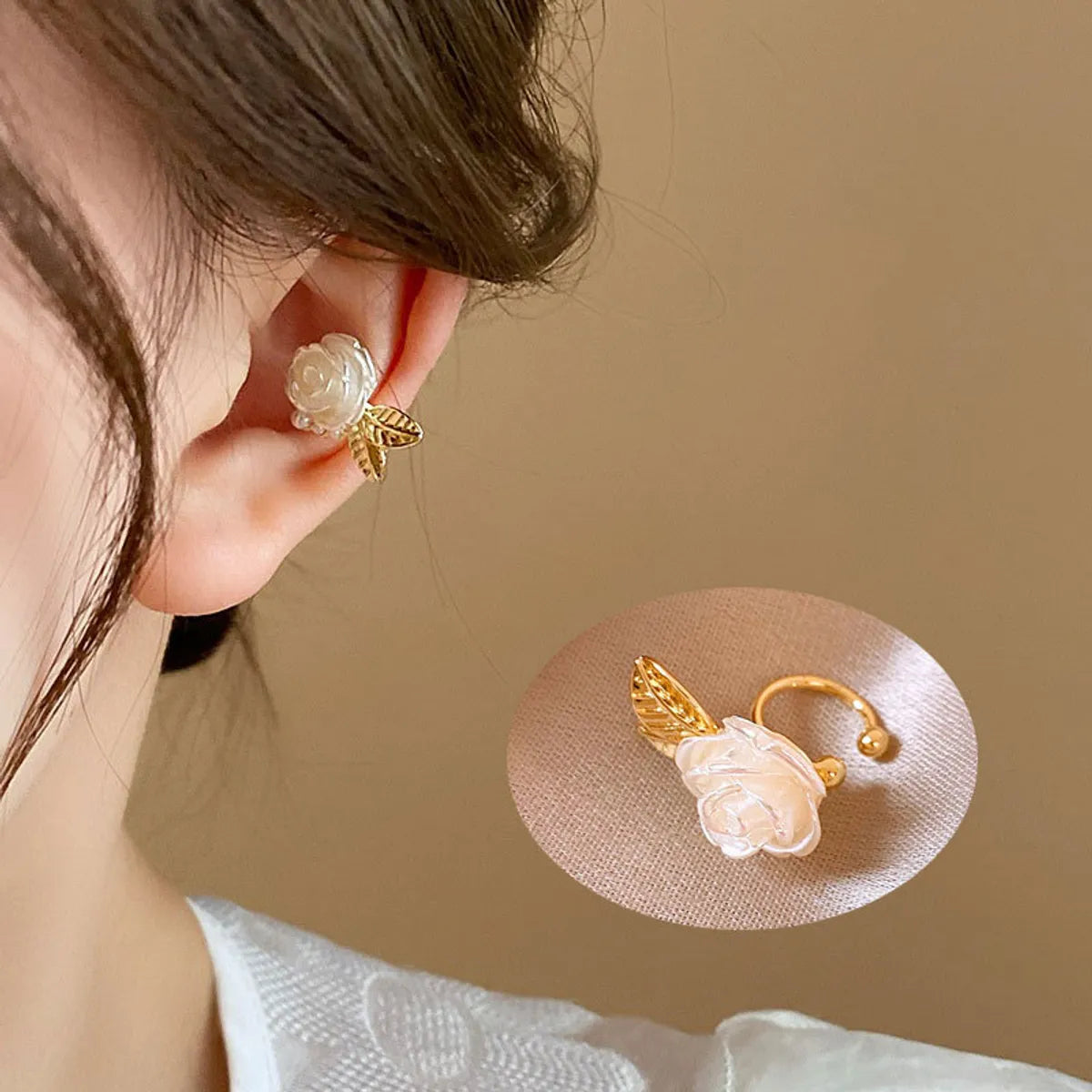 1 Pair Elegant Retro Flower Inlay Copper Zircon Ear Studs