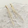 1 Pair Elegant Retro Tassel Plating 304 Stainless Steel 14K Gold Plated Drop Earrings