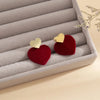 1 Pair Elegant Romantic Heart Shape Alloy Ear Studs