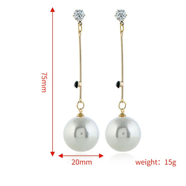 1 Pair Elegant Romantic Streetwear Geometric Tassel Tassel Inlay Alloy Artificial Pearls Drop Earrings