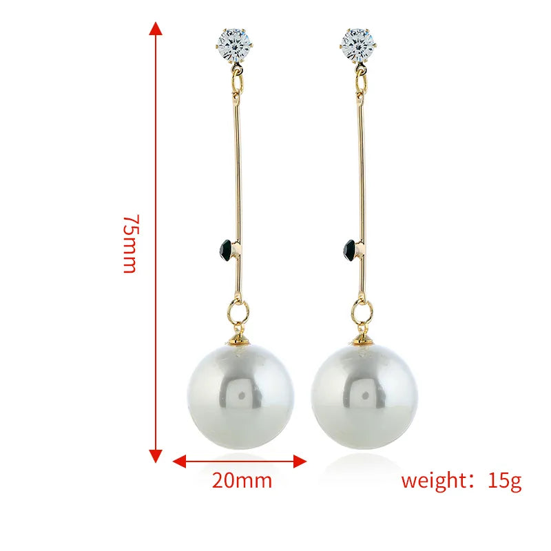 1 Pair Elegant Romantic Streetwear Geometric Tassel Tassel Inlay Alloy Artificial Pearls Drop Earrings