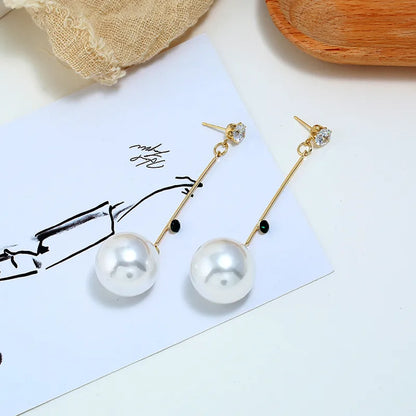 1 Pair Elegant Romantic Streetwear Geometric Tassel Tassel Inlay Alloy Artificial Pearls Drop Earrings