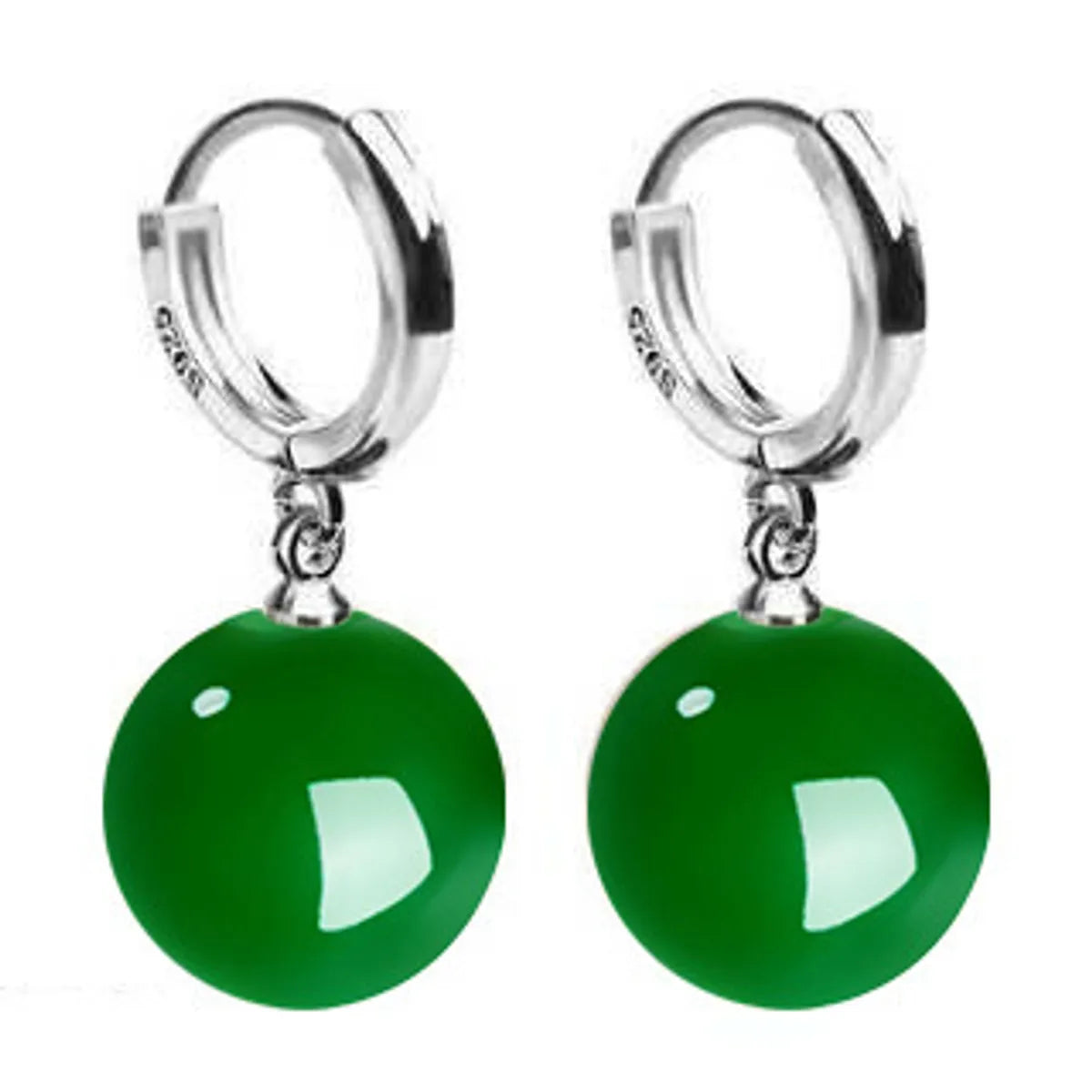 1 Pair Elegant Round Agate Wholesale Drop Earrings