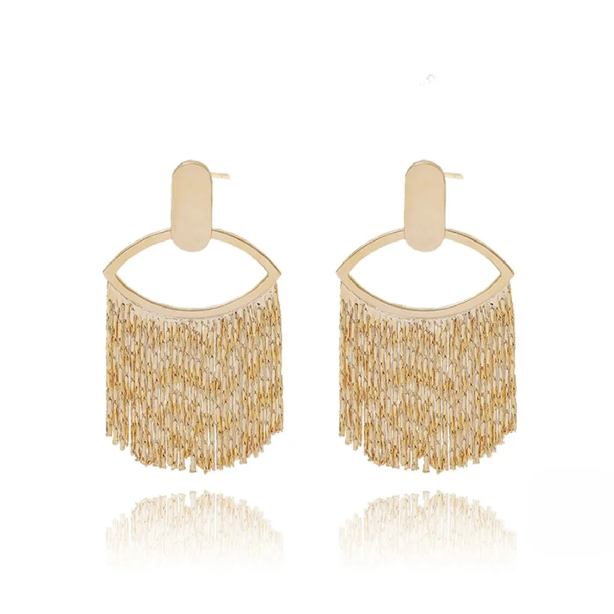 1 Pair Elegant Shiny Geometric Tassel Copper Tassel Plating Gold Plated Silver Plated Earrings