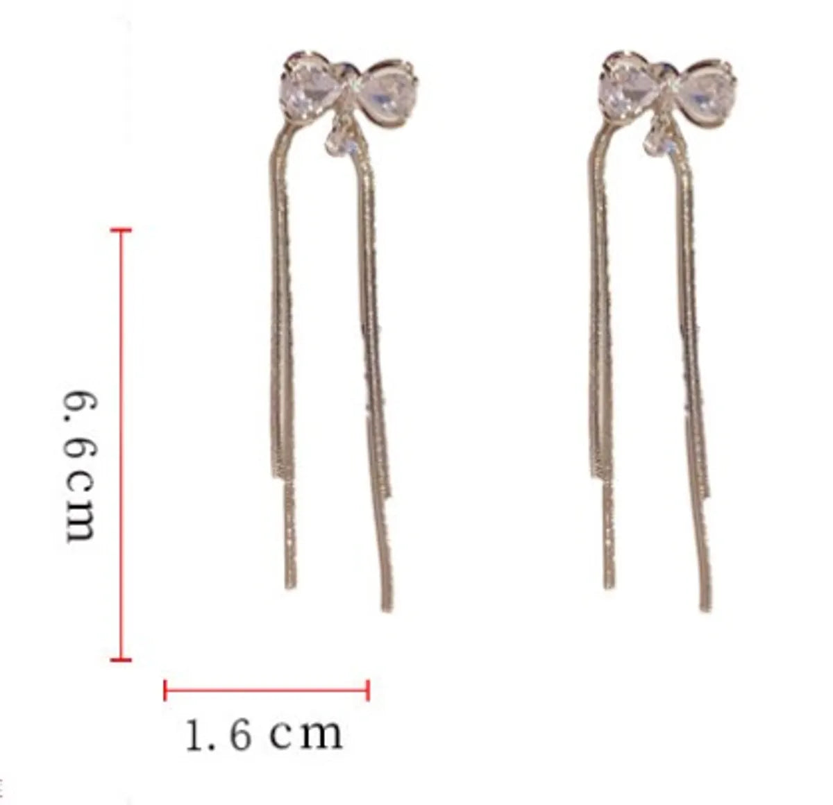 1 Pair Elegant Simple Style Bow Knot Copper Zircon 14K Gold Plated Drop Earrings