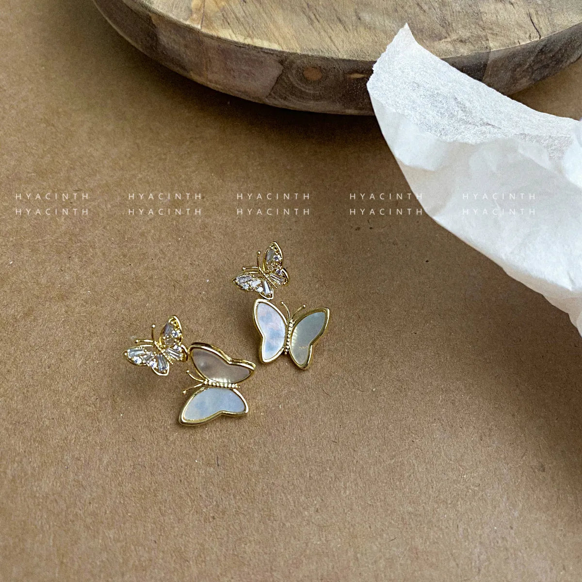 1 Pair Elegant Simple Style Butterfly Copper 18K Gold Plated Ear Studs