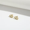 1 Pair Elegant Simple Style Commute Devil'S Eye Enamel Inlay Copper Zircon 14K Gold Plated Ear Studs